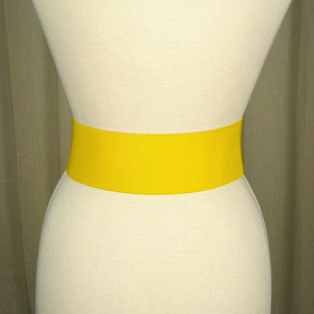 Yellow Patent Cinch Belt